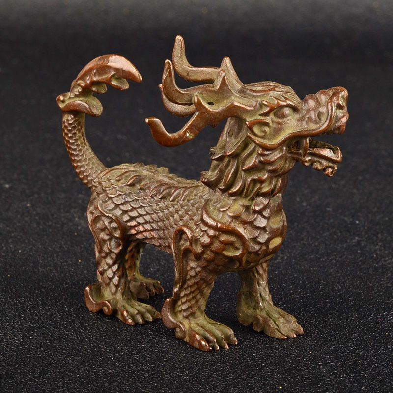 185g Ancient Chinese Handcrafted.Brass Exquisite.Child of the Dragon effigy.gift