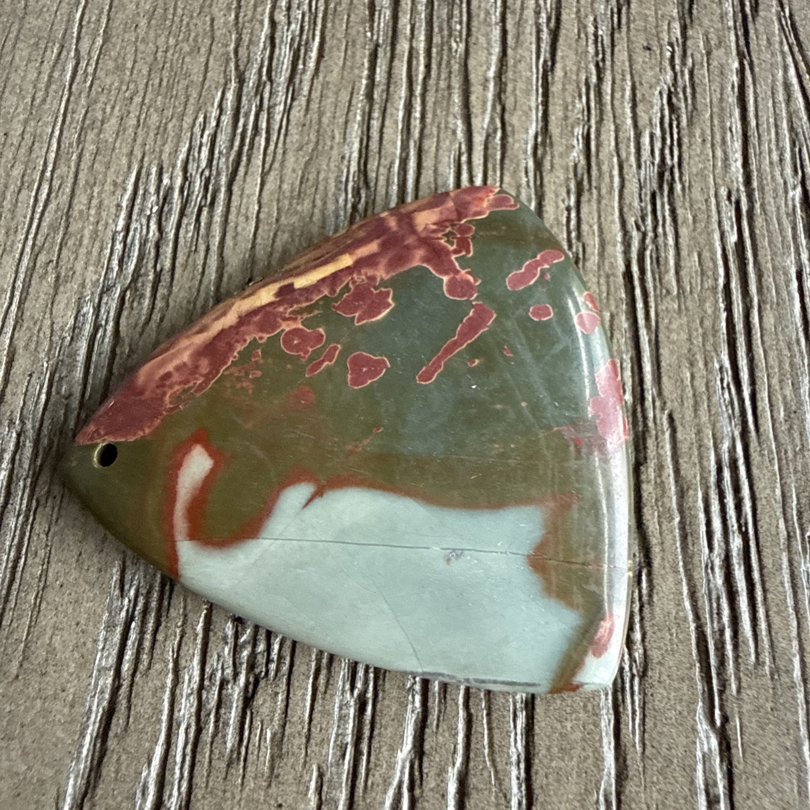 Beautiful Dragon Bloodstone Triangle Pendant – Item #226