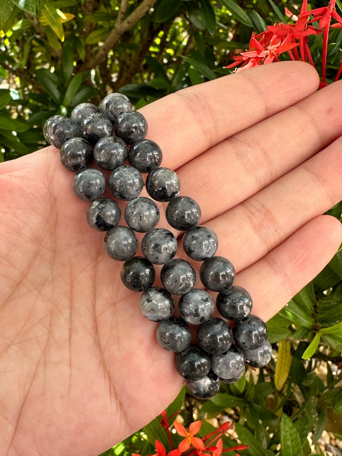 Grade A++ Black Labradorite Crystal Bead Bracelet 8mm, Genuine Gemstone,bulk Lot