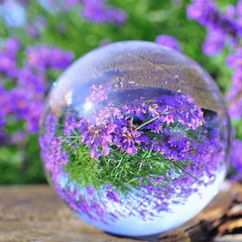 20/50mm K9 Clear Photography Crystal Ball Sphere Decoration Lens Photo + Stand