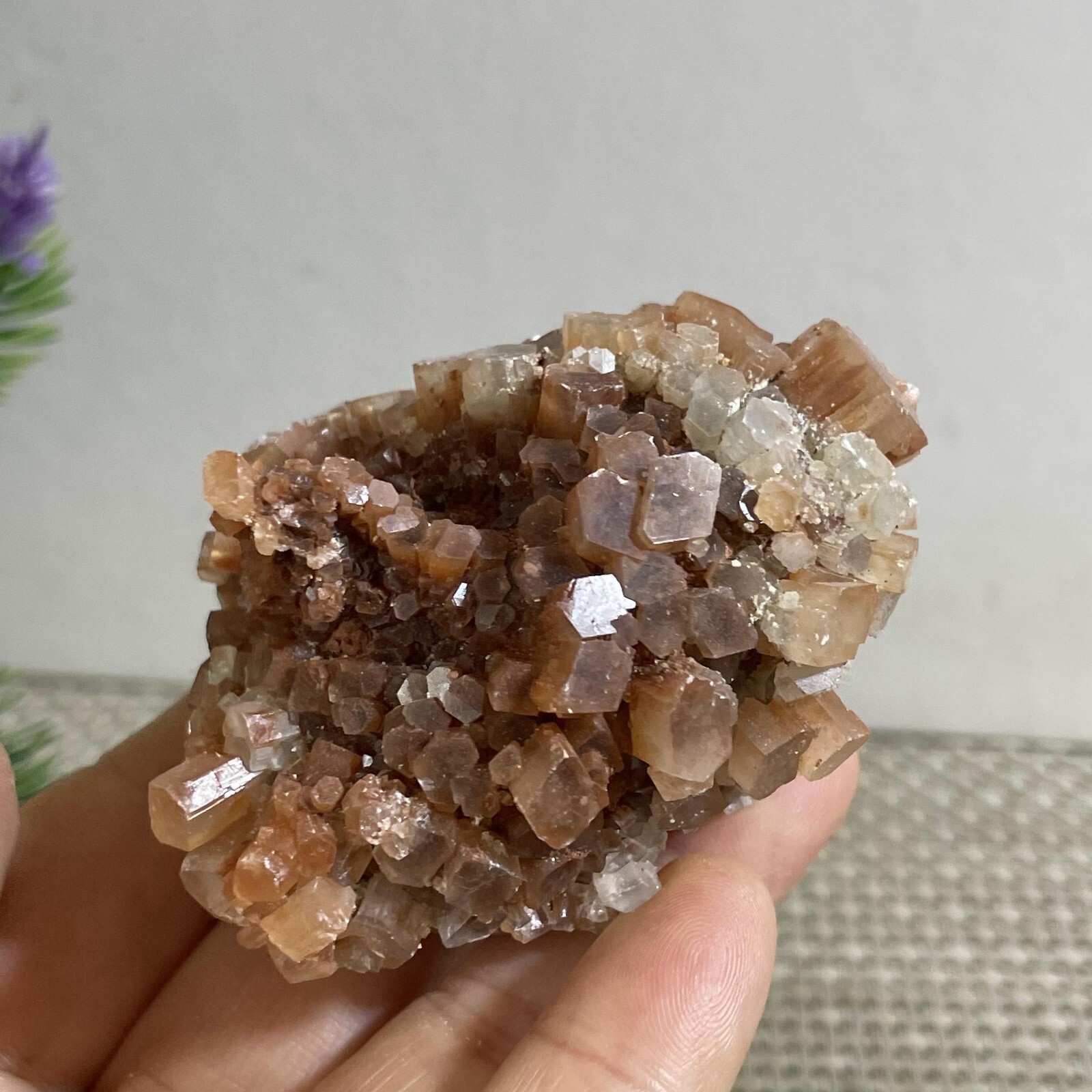 136g NATURAL ROUGH RED ARAGONITE CRYSTAL CLUSTERS FROM MOROCCO