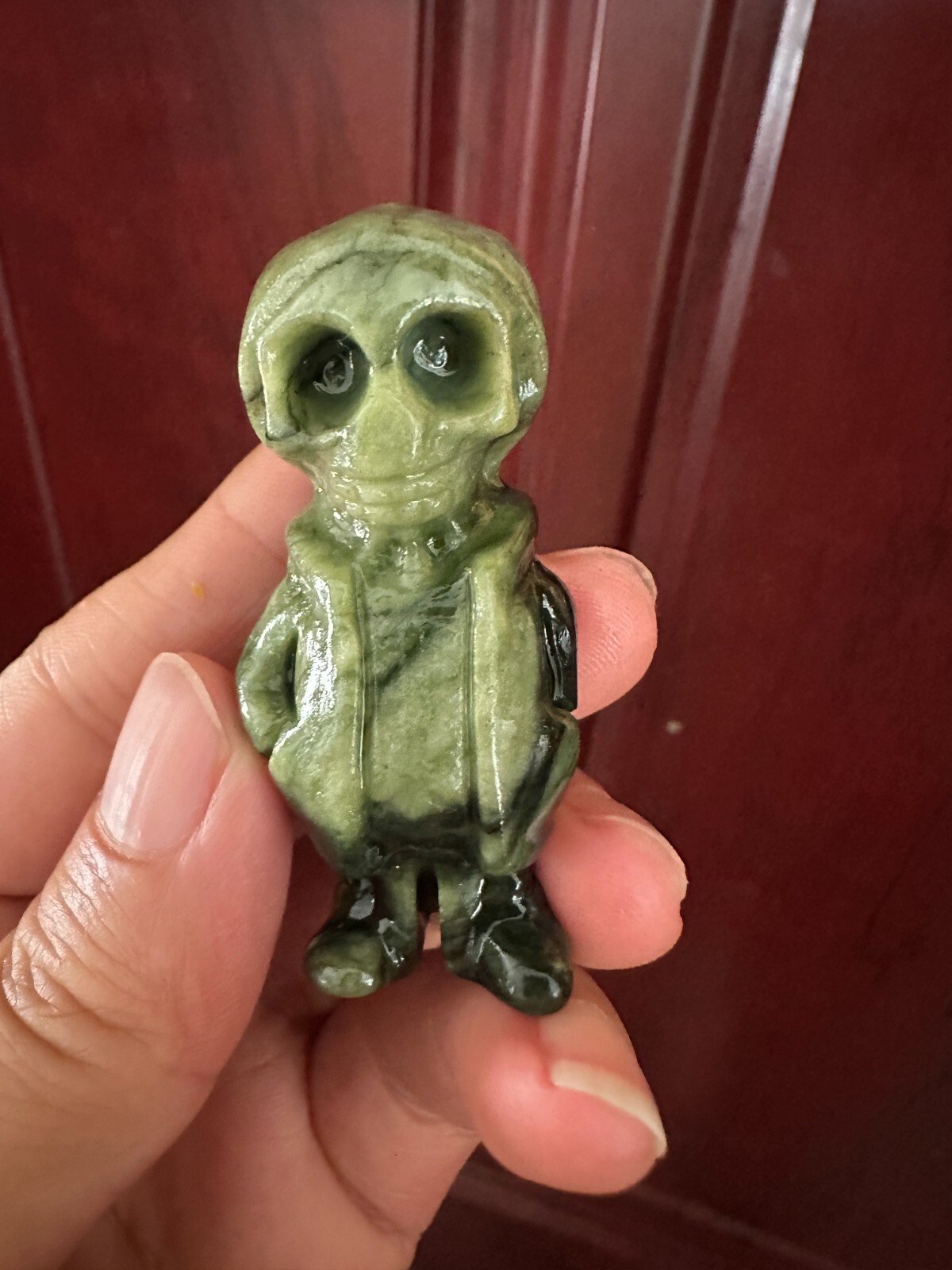 1pc Natural ophiolite Quartz Carved skull Crystal Reiki decor gift