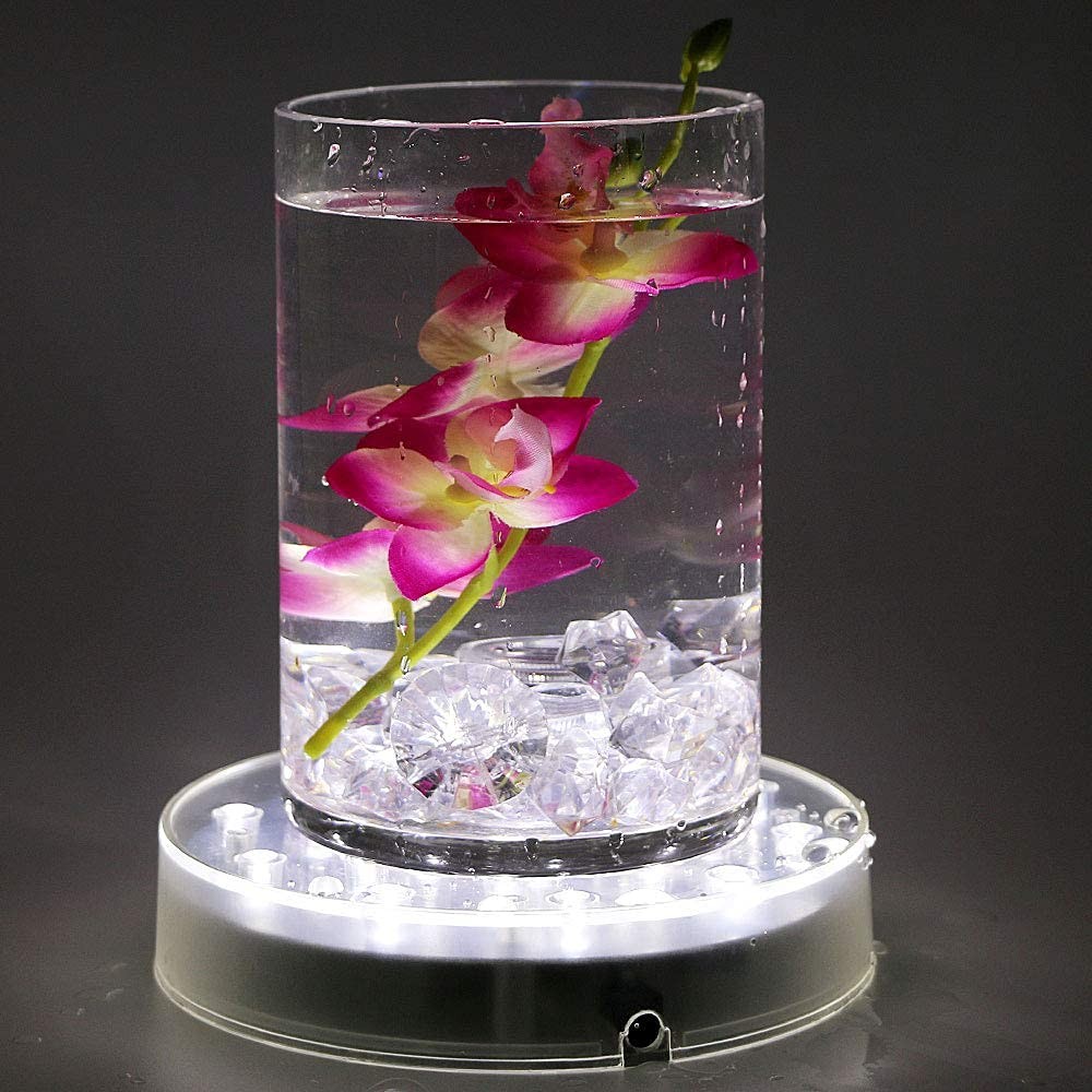 Light Base 6 Inch Round Pedestal Display Stand for Home Decoration