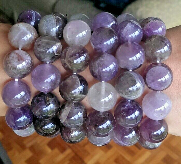HUGE 16MM AURALITE 23 Crystal Bracelet Cacoxenite Amethyst Quartz Super Seven