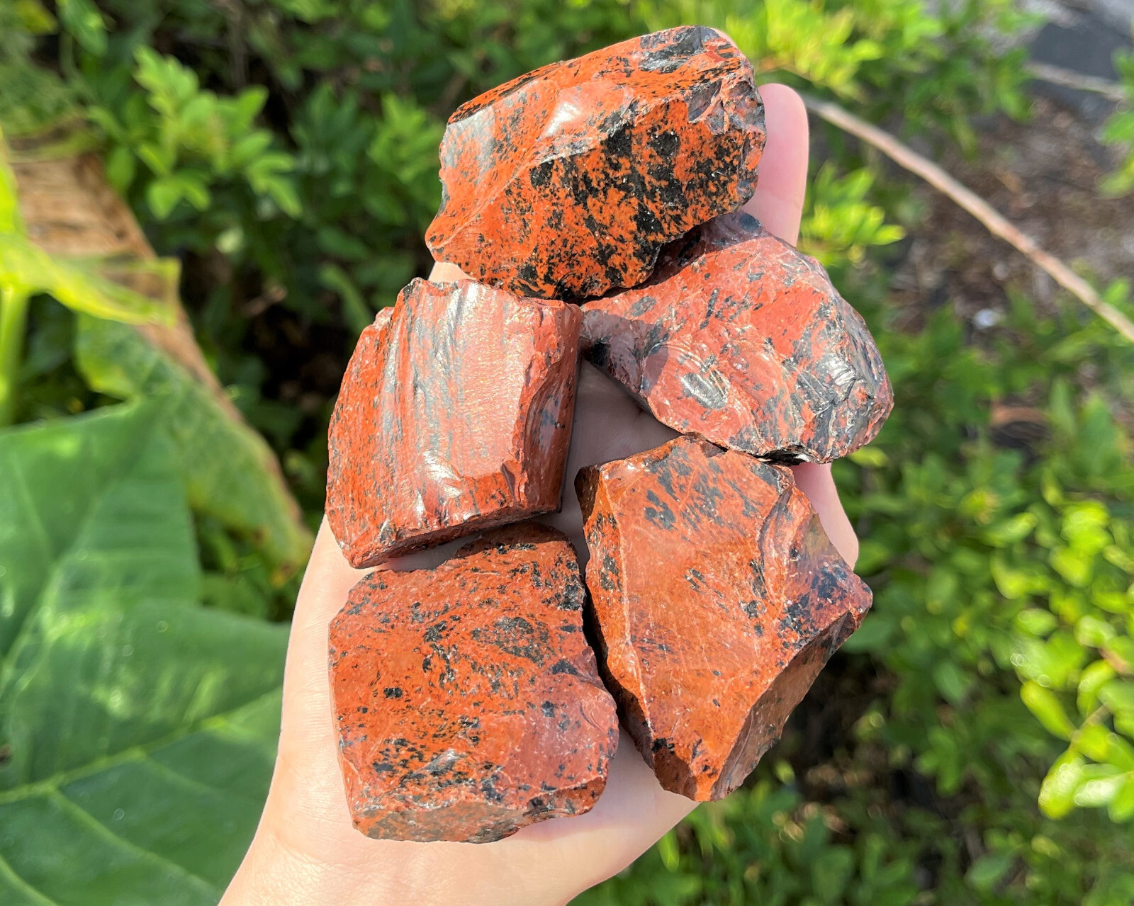 LARGE Rough Mahogany Obsidian Natural Crystals, 2 – 3″ (Raw Obsidian Gemstones)