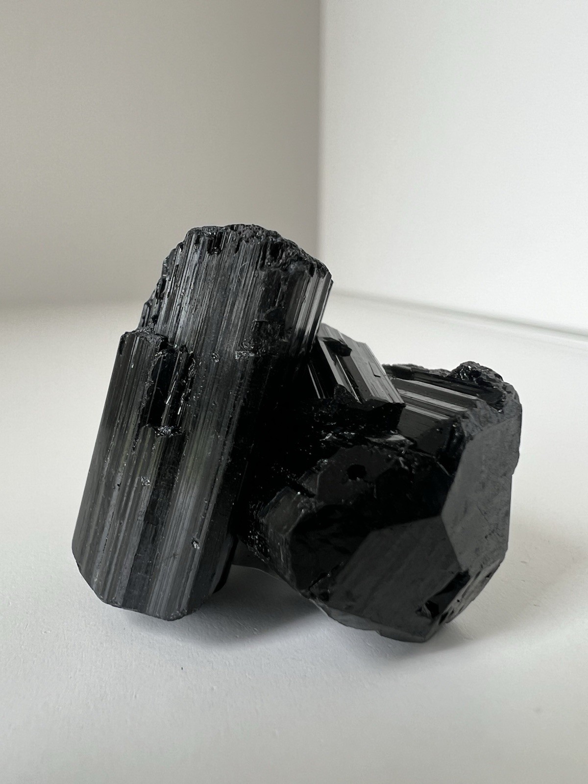 33g – Raw Black Tourmaline | Cross Cluster | Mozambique