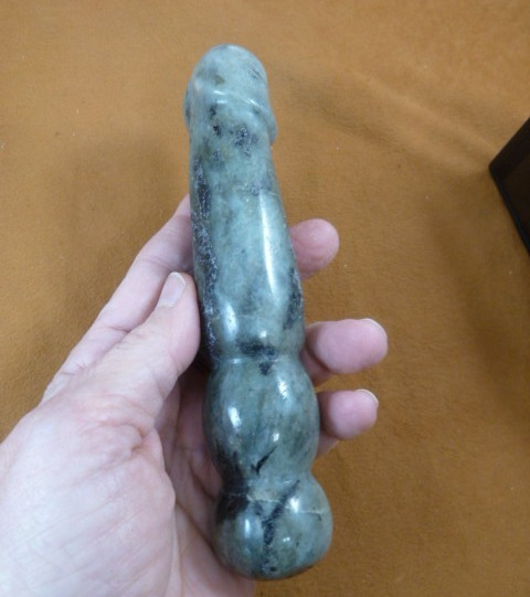 CL-PHA2 Natural labradorite Carved male Penis Sculpture Skull Reiki Healing Gift