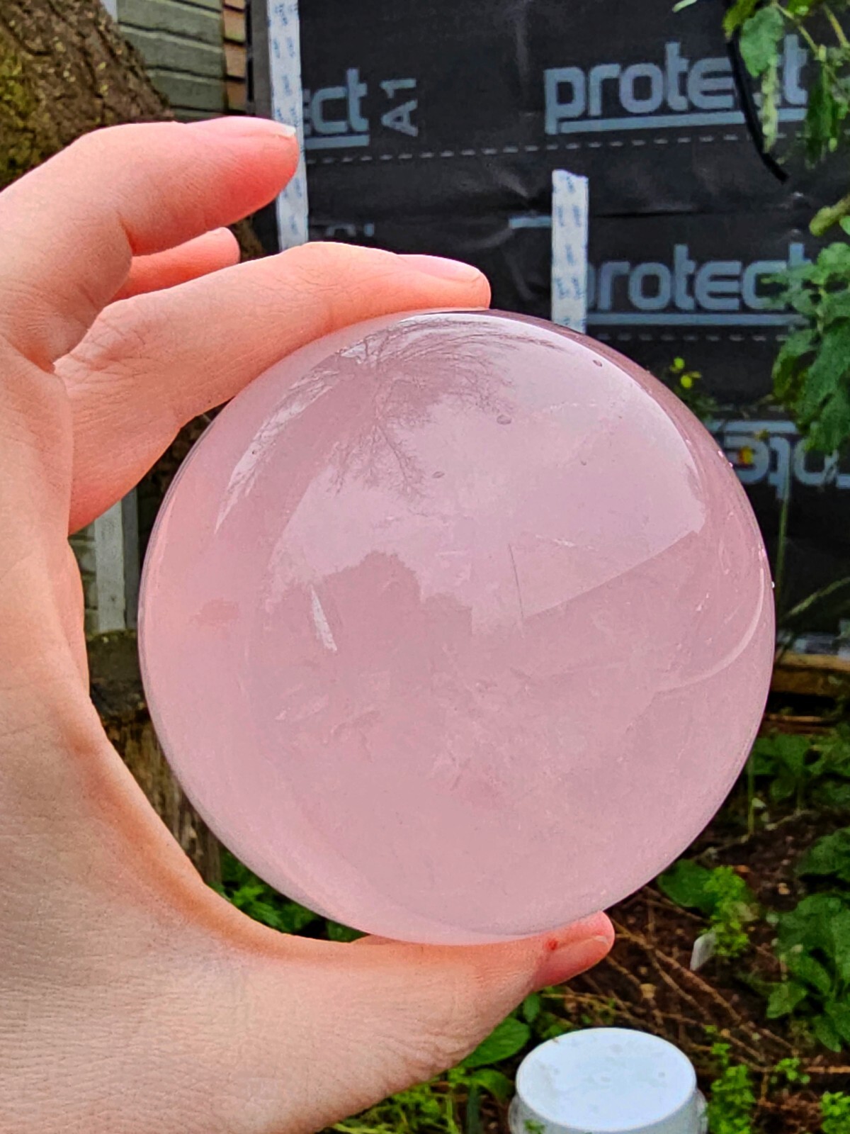 XL Large Rose quartz Sphere love healer self love pink 638g 6.8cm