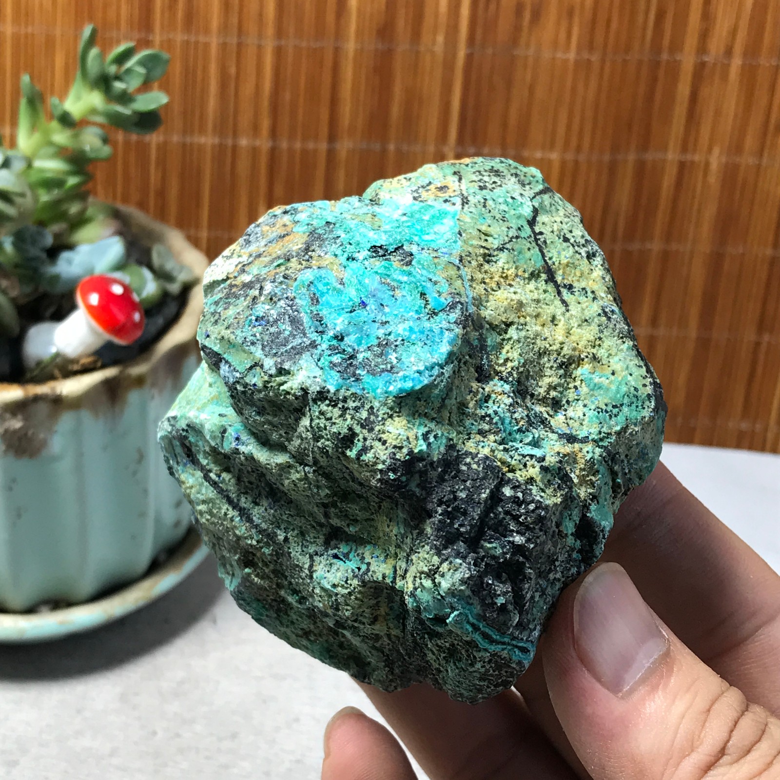 262g Natural Azurite/Malachite gemstone Rough original Crystal Specimen A6532