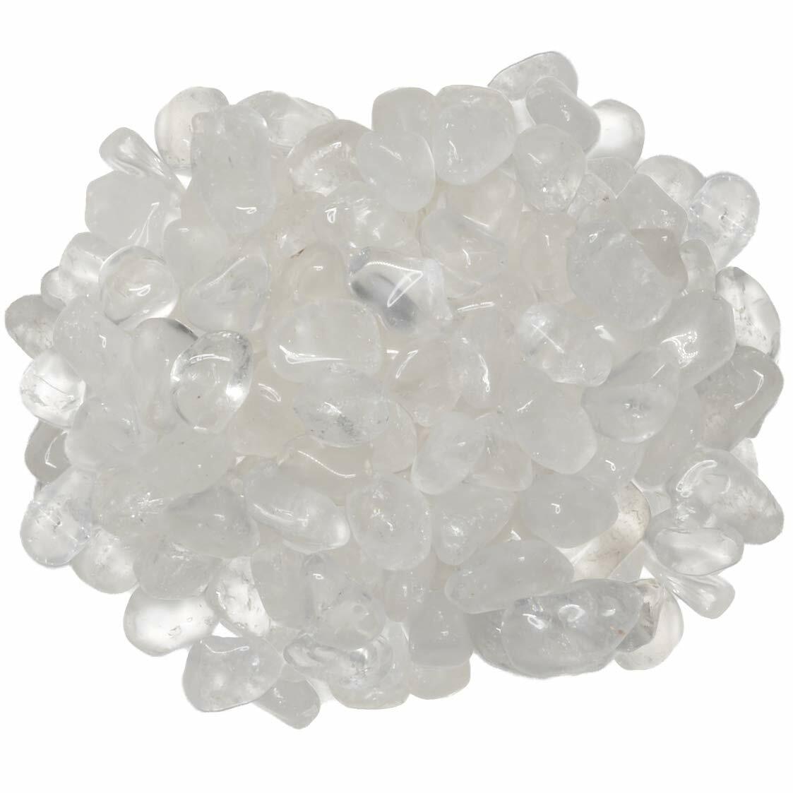 1 lb Crystal Quartz Tumbled Stones – Grade 1 – XSmall – 0.5″ to .75″ Avg.