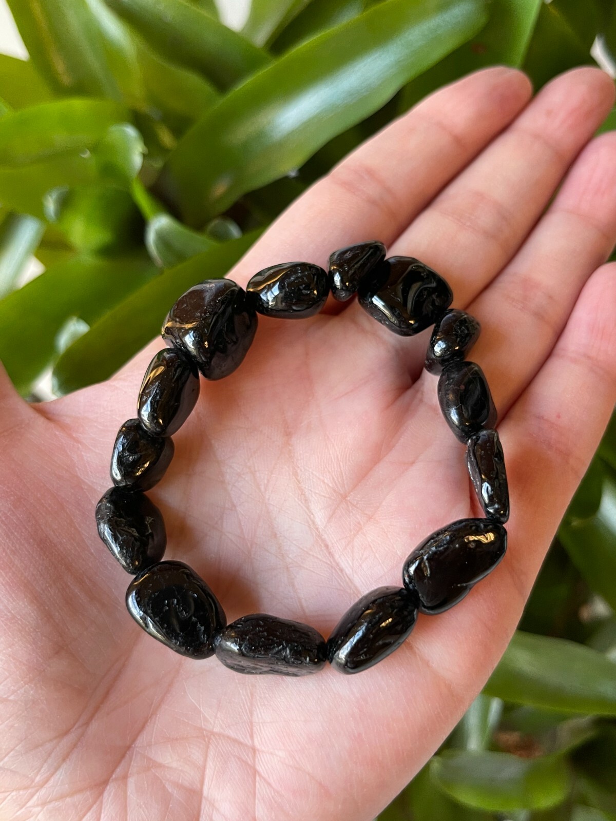 Black Tourmaline Nugget Bracelet, Genuine Black Tourmaline Bracelt,Wholesale Lot