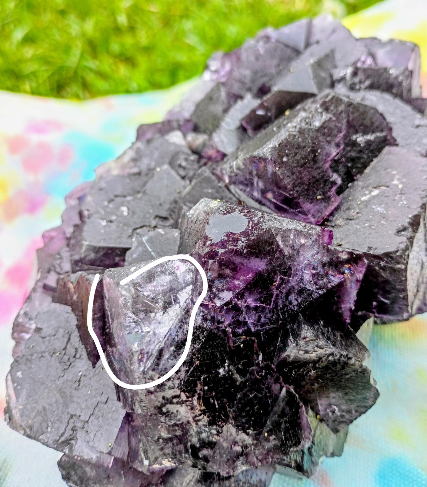 Very Large Purple Fluorite Crystal Cluster Display Specimen