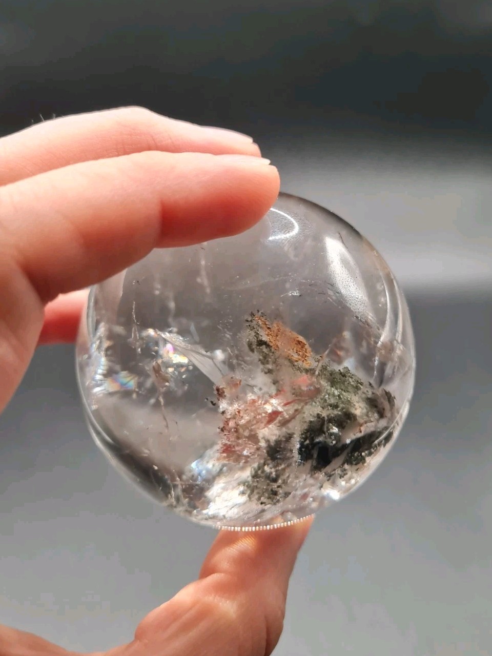High Quality Garden Quartz (Lodolite) Sphere From Minas Gerais, Brazil, 314g