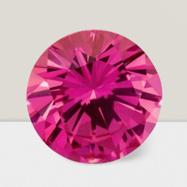 Rubellite Round Cut Gemstone 2.1 Cts – 9 mm Lustrous Loose Gem