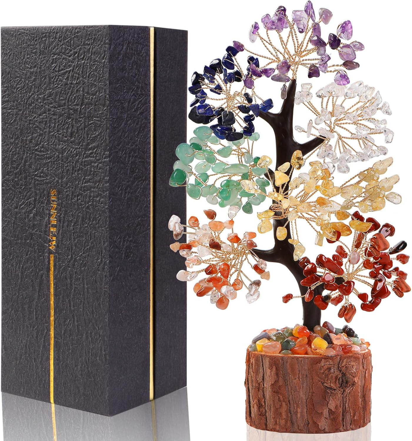 7 Chakra Crystal Tree of Life,Handmade Birthday Gifts for Women Mom Sister, Natu