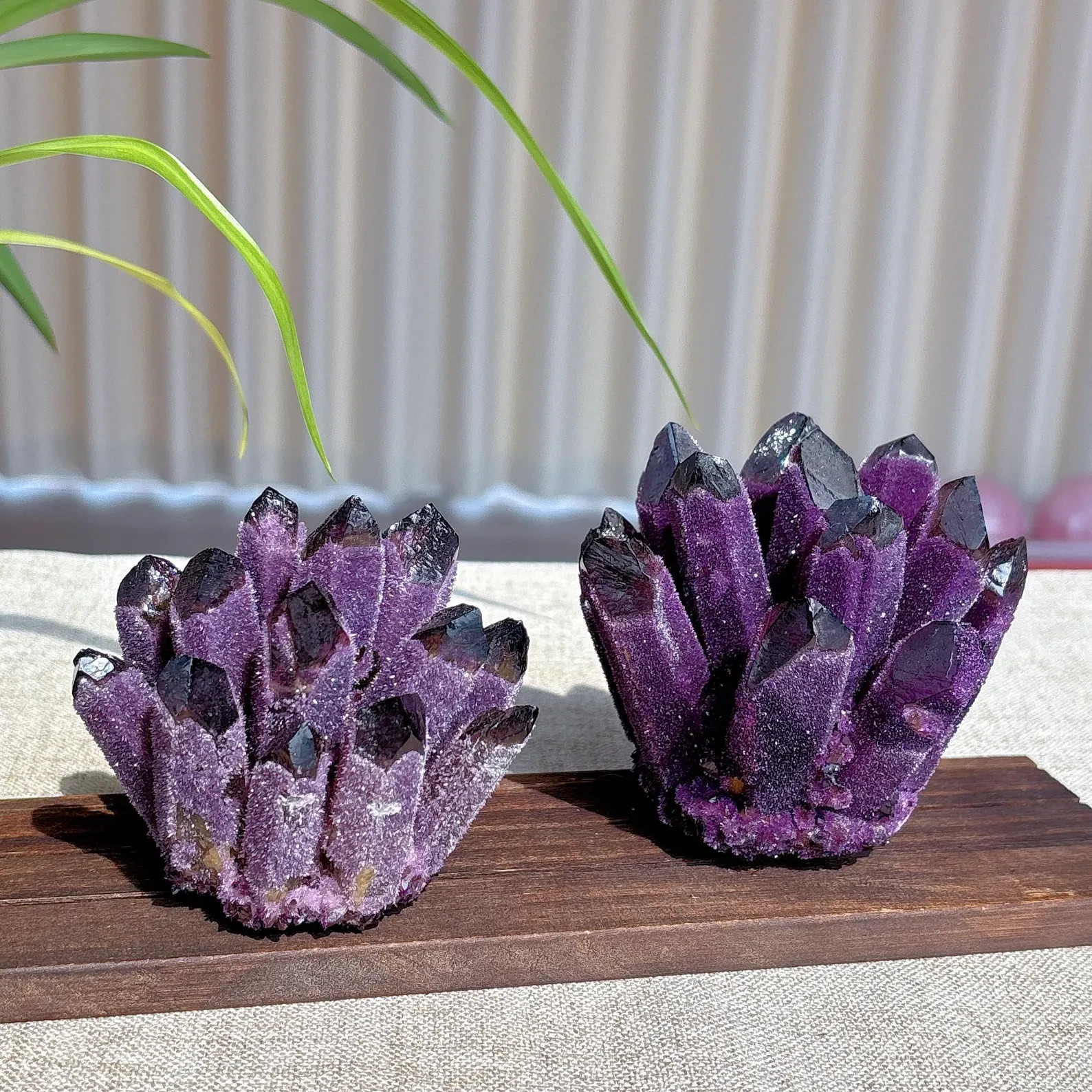 400G+ DARK PURPLE Amethyst Quartz Cluster Natural Crystal Geode Mineral Specimen