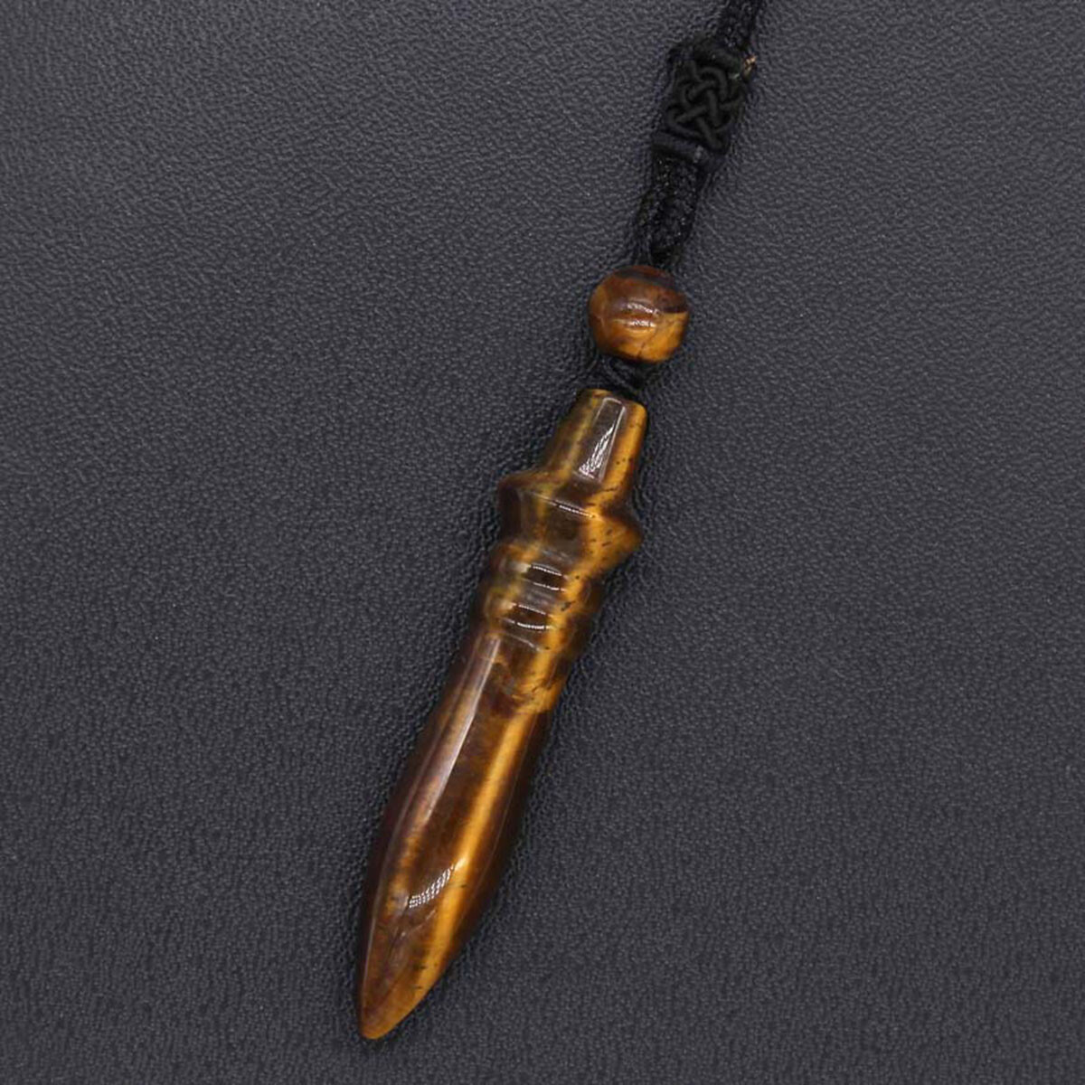 Natural Crystal Quartz Amethyst Fluorite Stone Pharaoh Scepter Pendant Necklace