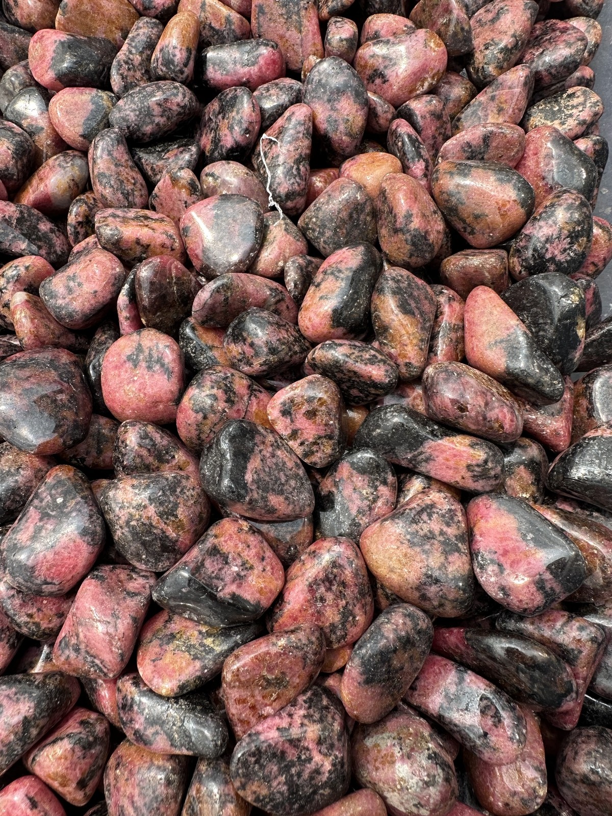 Rhodonite Tumbled Stone – Polished Natural Rhodonite Crystal from Mozambique