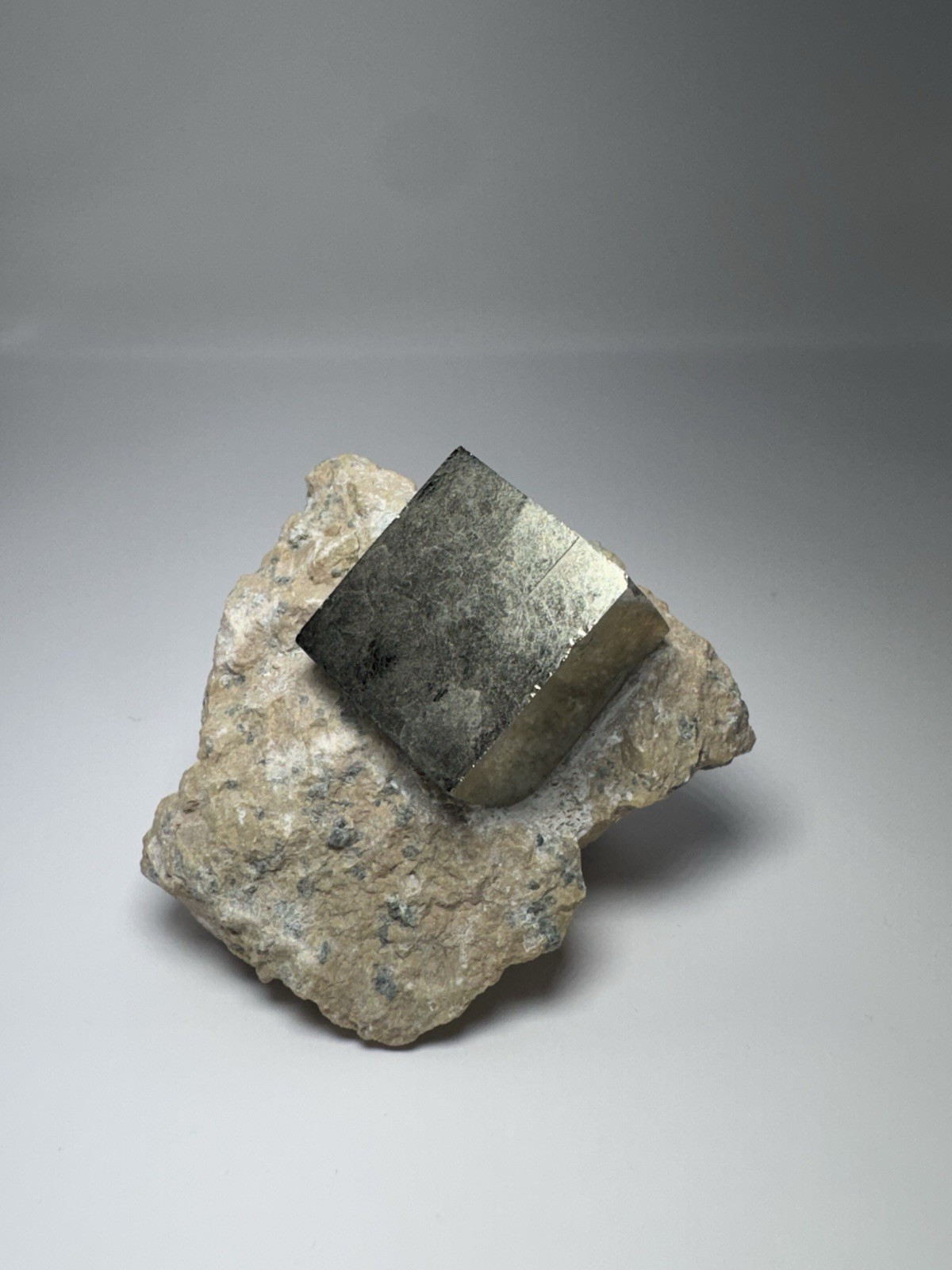 Natural Pyrite Cube on Matrix from Europe byzkt