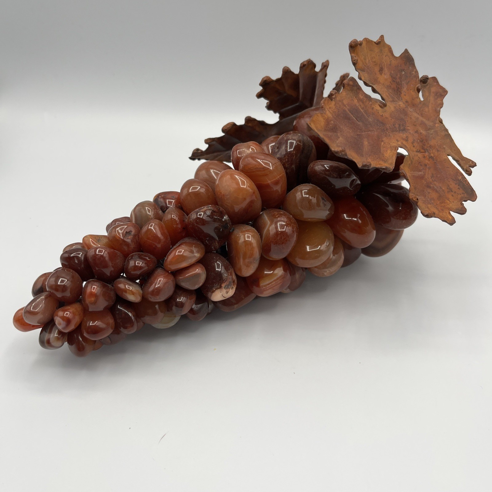 Vintage Large Polished Agate Stone Multi-red Grape Stone 8.5″ Cluster See Video