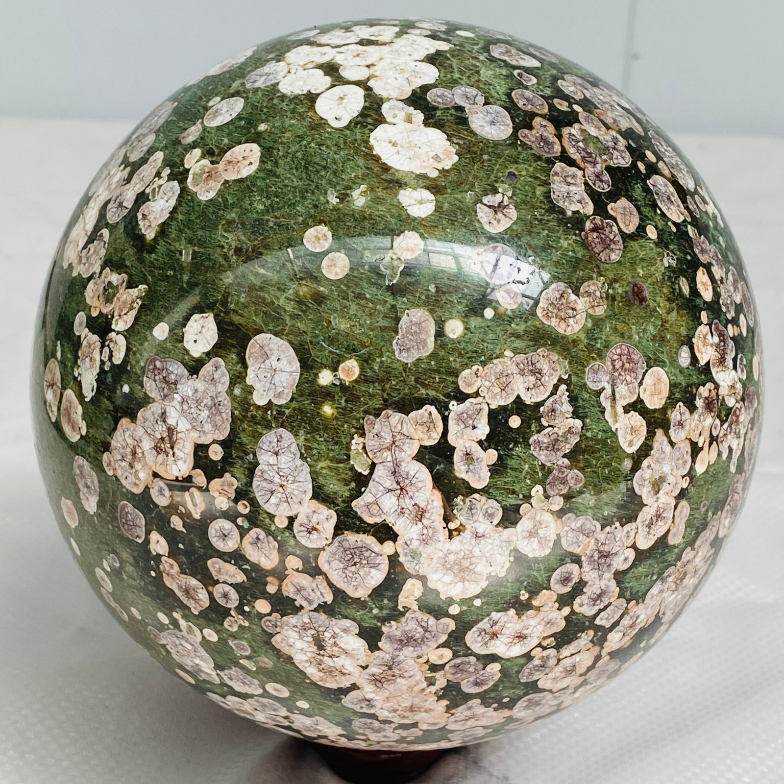 Natural Polished Pink cherry blossom agate BALL Madagascar 3880G ( 8.55LB )
