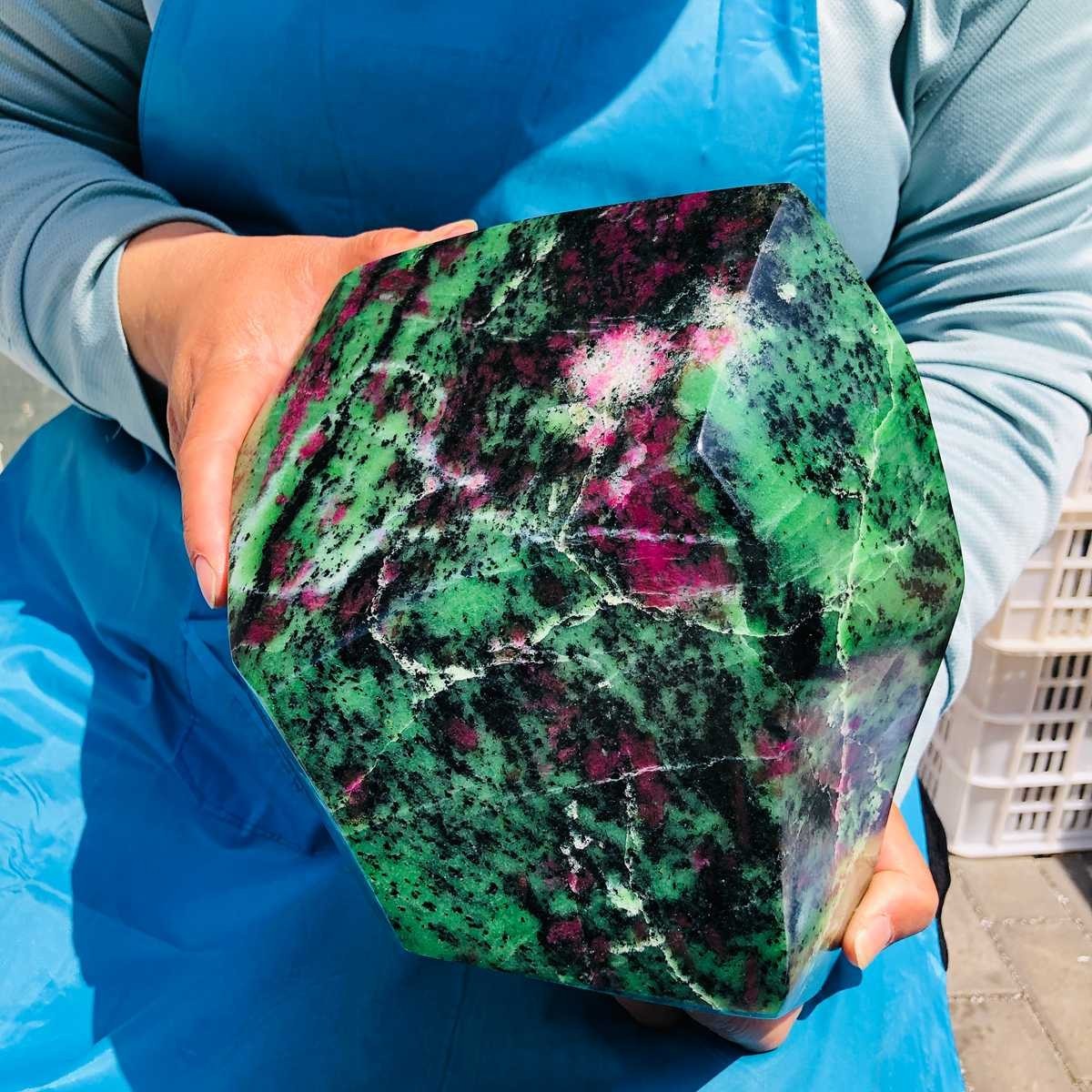 13.59LB Natural crystal Red-Green Ruby Zoisite Specimen reiki Healing