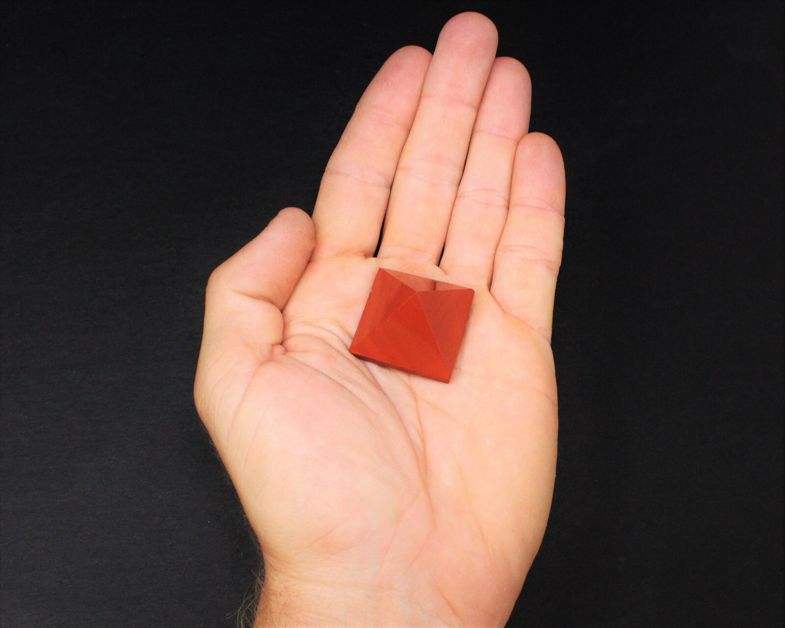 Red Jasper Crystal Pyramid, Medium 1″ – 1.25″ Gemstone Reiki Red Jasper Pyramid