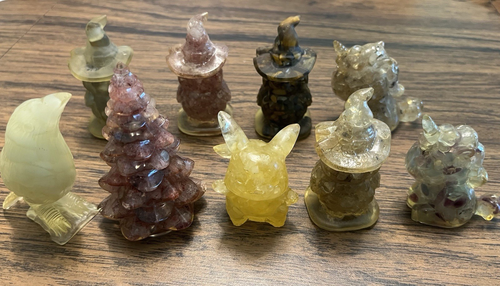 Large Lot Crystal Resin Energy Tower Figurines & More 14 Pieces Spiritual