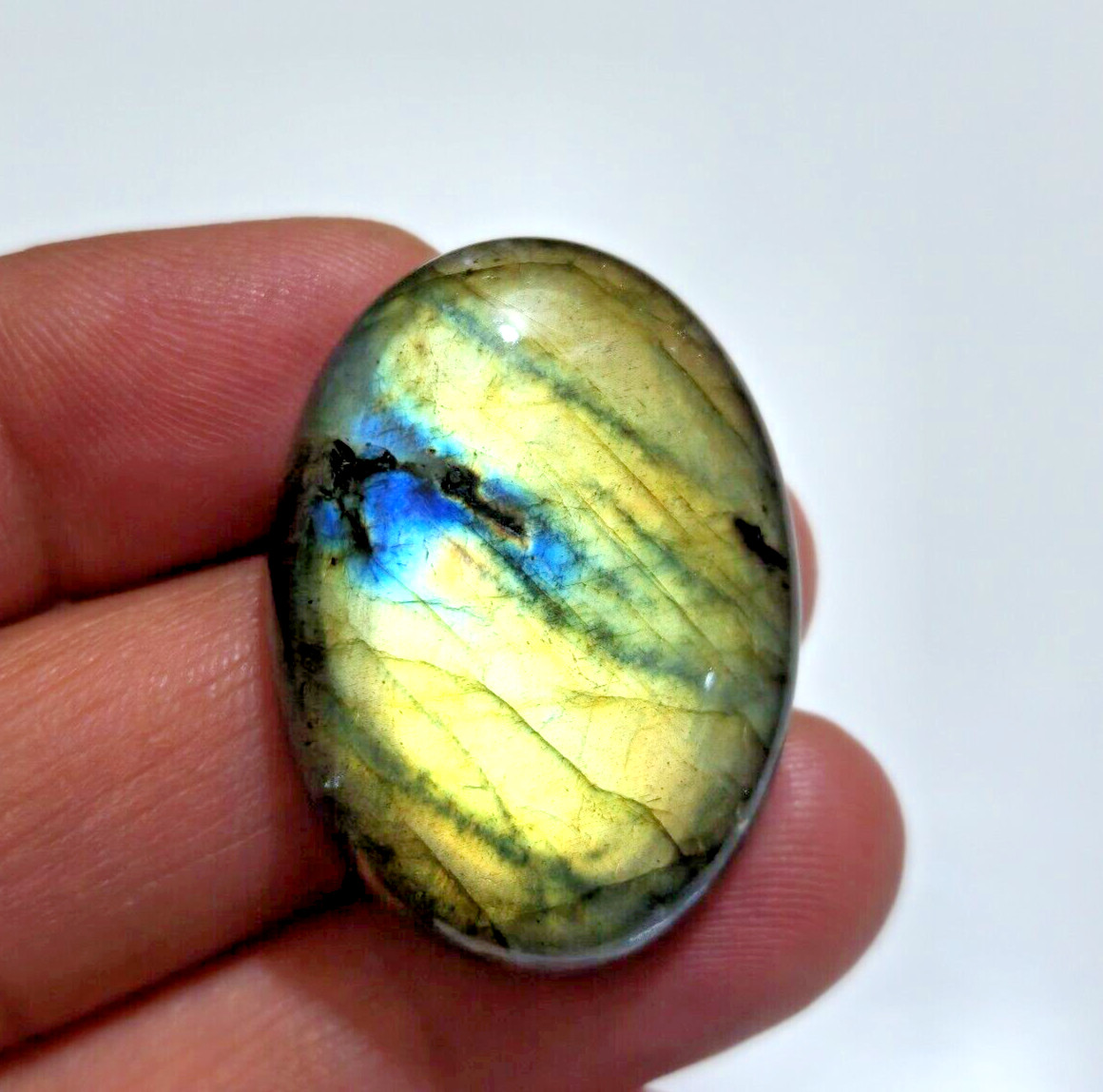 64 Crt Use For Jewelry Amazing Multi Fire Labradorite Oval Shape Loose Gemstone