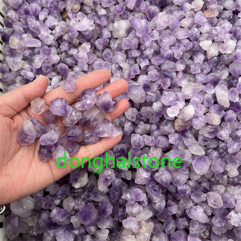 Natural Amethyst Rough Quartz Crystal Mineral Specimens Reiki Healing 8-12pcs