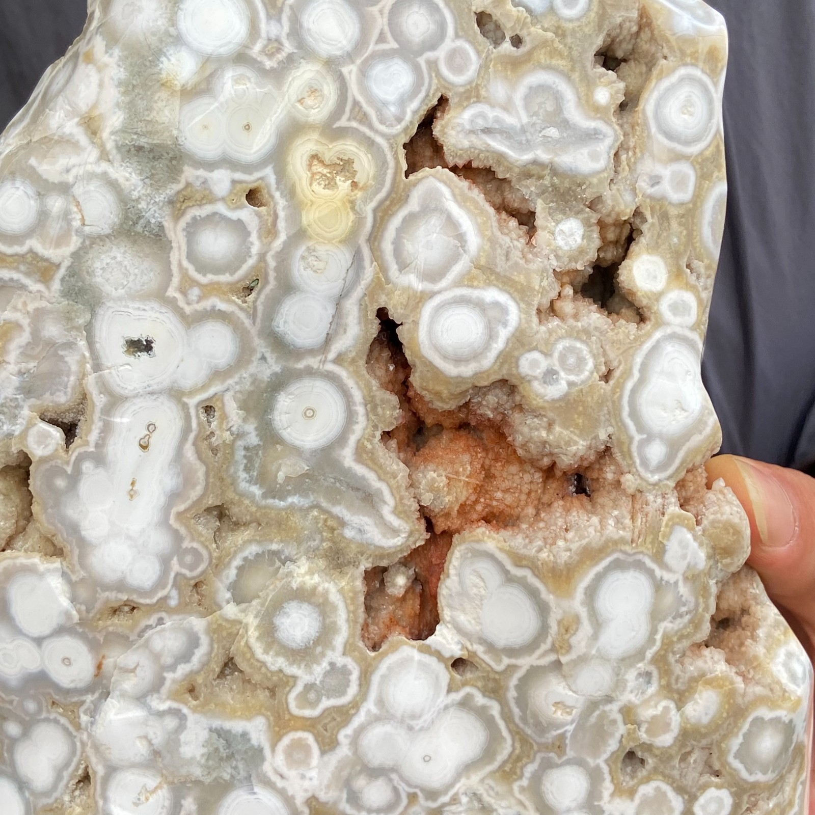 6LB 8th Vein Natural Ocean Jasper Freeform & Druzy Crystal Mineral Specimen