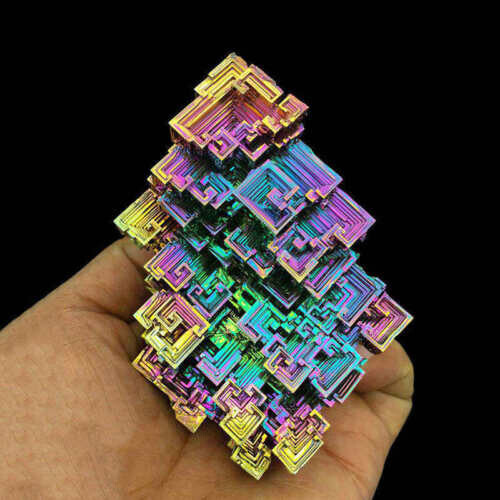 30g Natural Aura Rainbow Titanium Bismuth Quartz Crystal Stone Specimens Healing