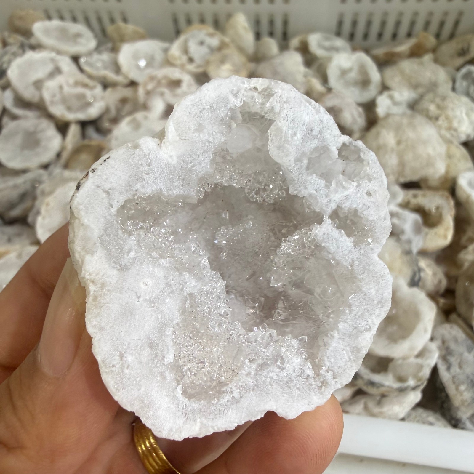 natural White crystal Cave run-of-mine quartz crystal Healing gift random 1pc