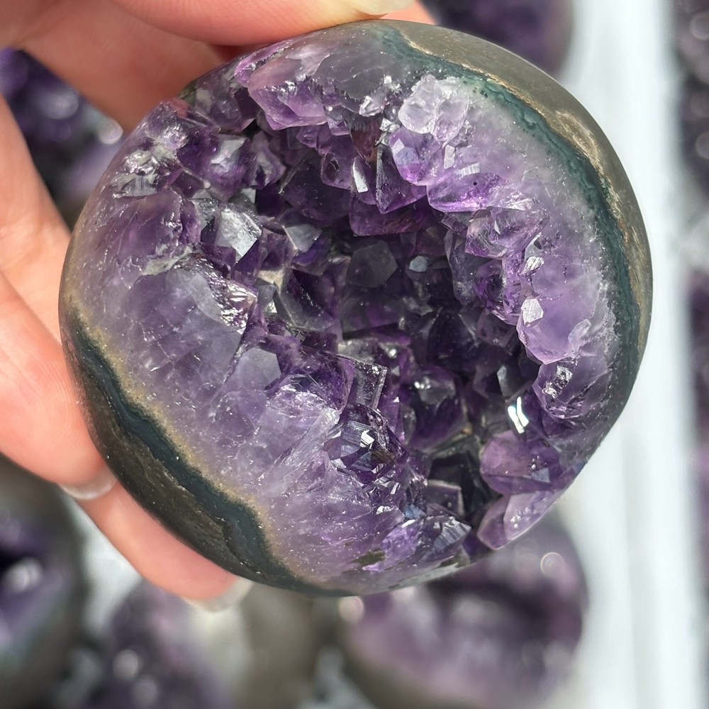 1pc Natural Amethyst crystal cave sphere Crystal gedoe ball decor healing 200g+