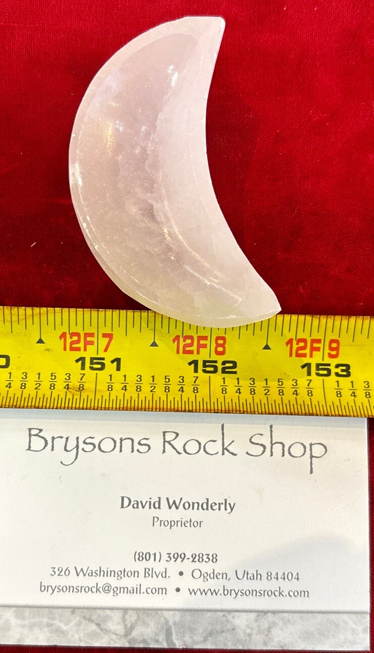 2 1/2 inch selenite moon shaped bowl