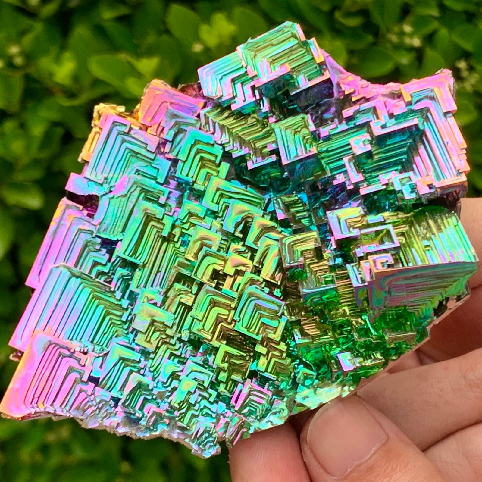 252G ram Bismuth rainbow crystal elementBi gemstone Mineral specimen healing