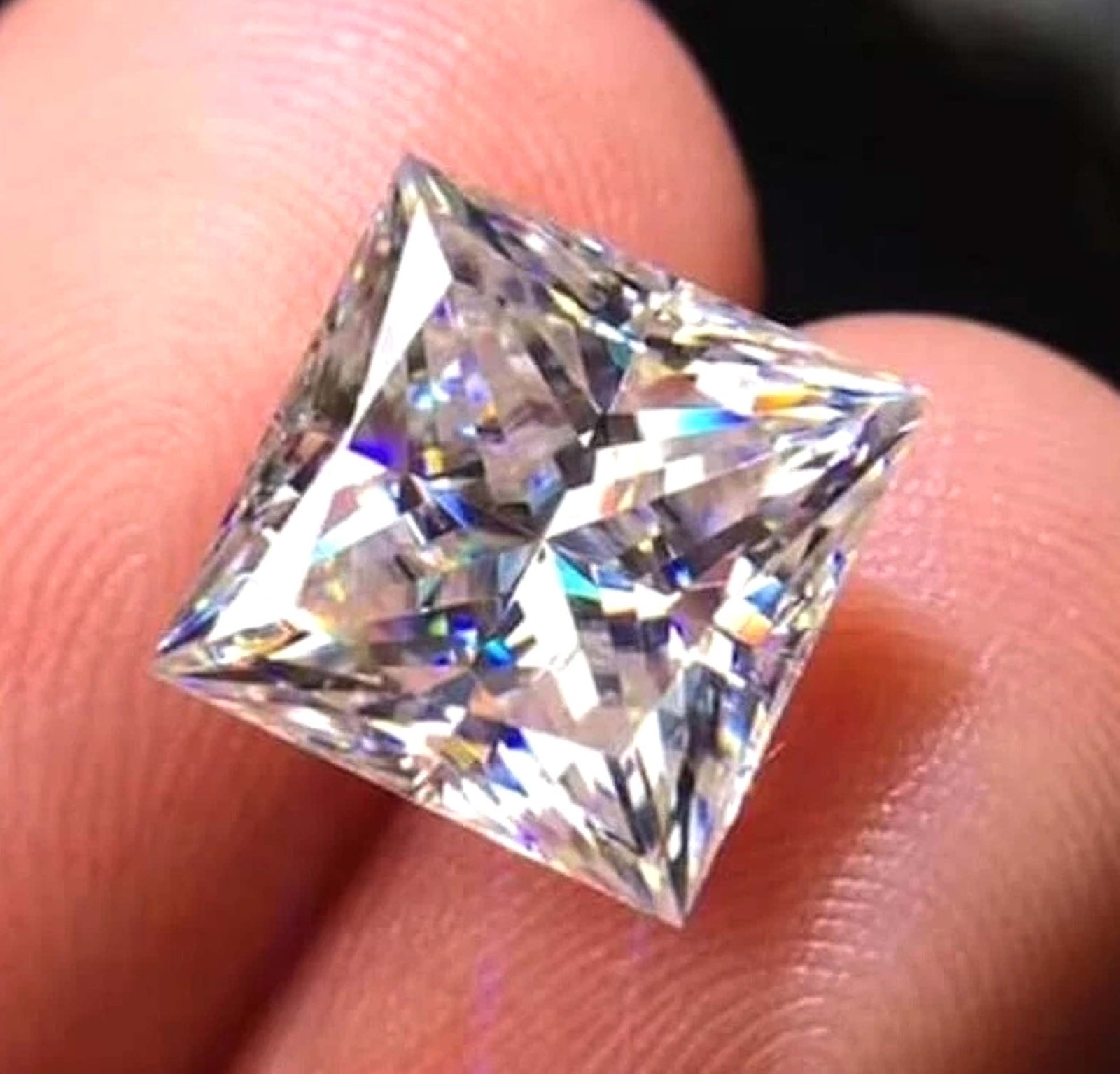 Natural White Diamond 2.3 Ct Princess Shape VVS1 D IGL Certified Loose Gems 5SDI