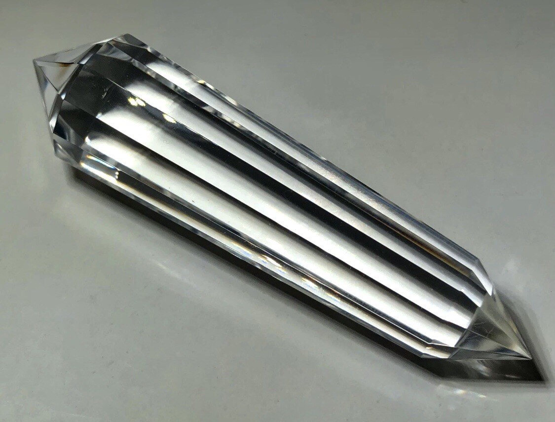 12 Sided Diamond Cut Clear Vogel Quartz Crystal Specimen Arkansas United States
