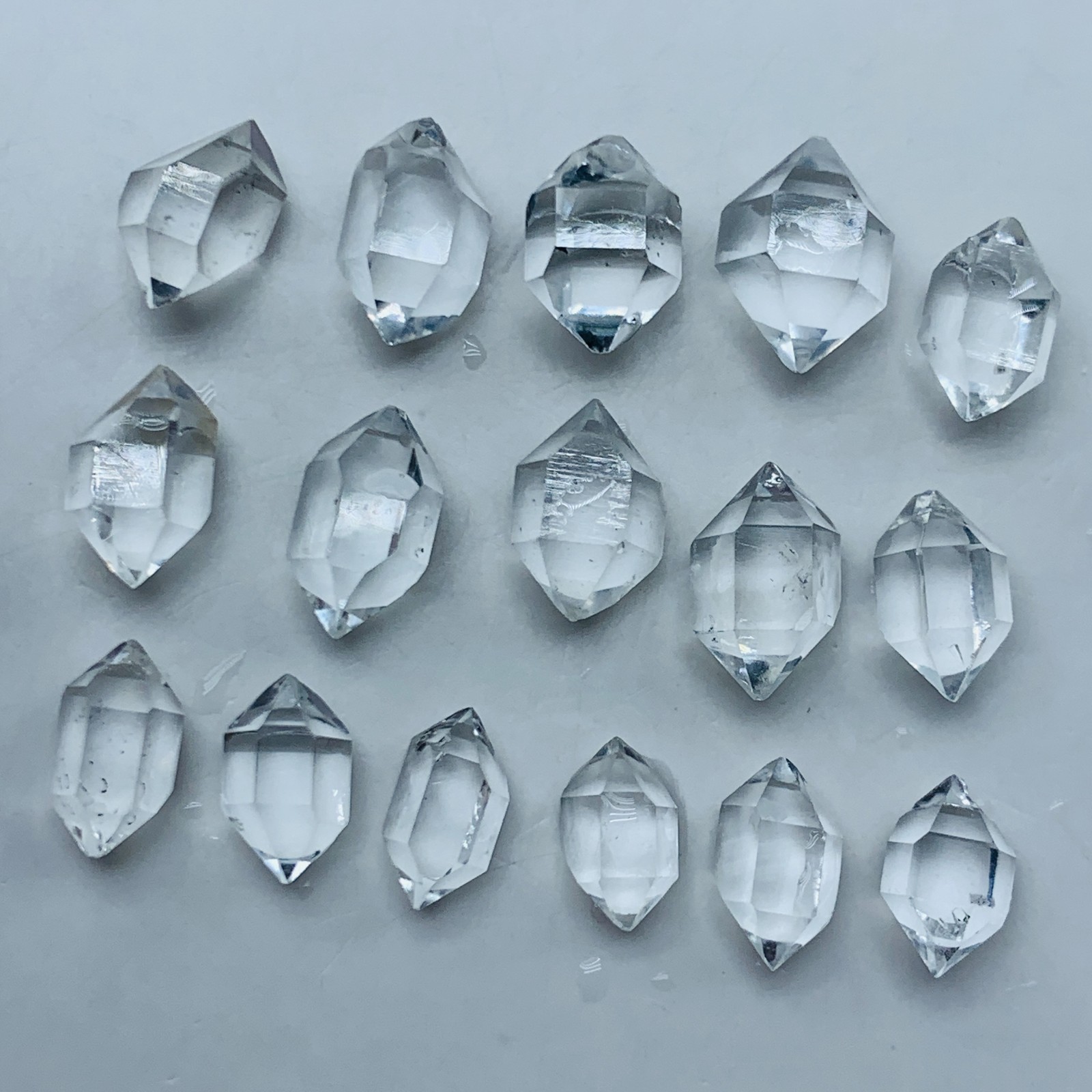 16PC small rare Herkimer diamond, quartz crystal, gemstone gift 20ct 8-10MM