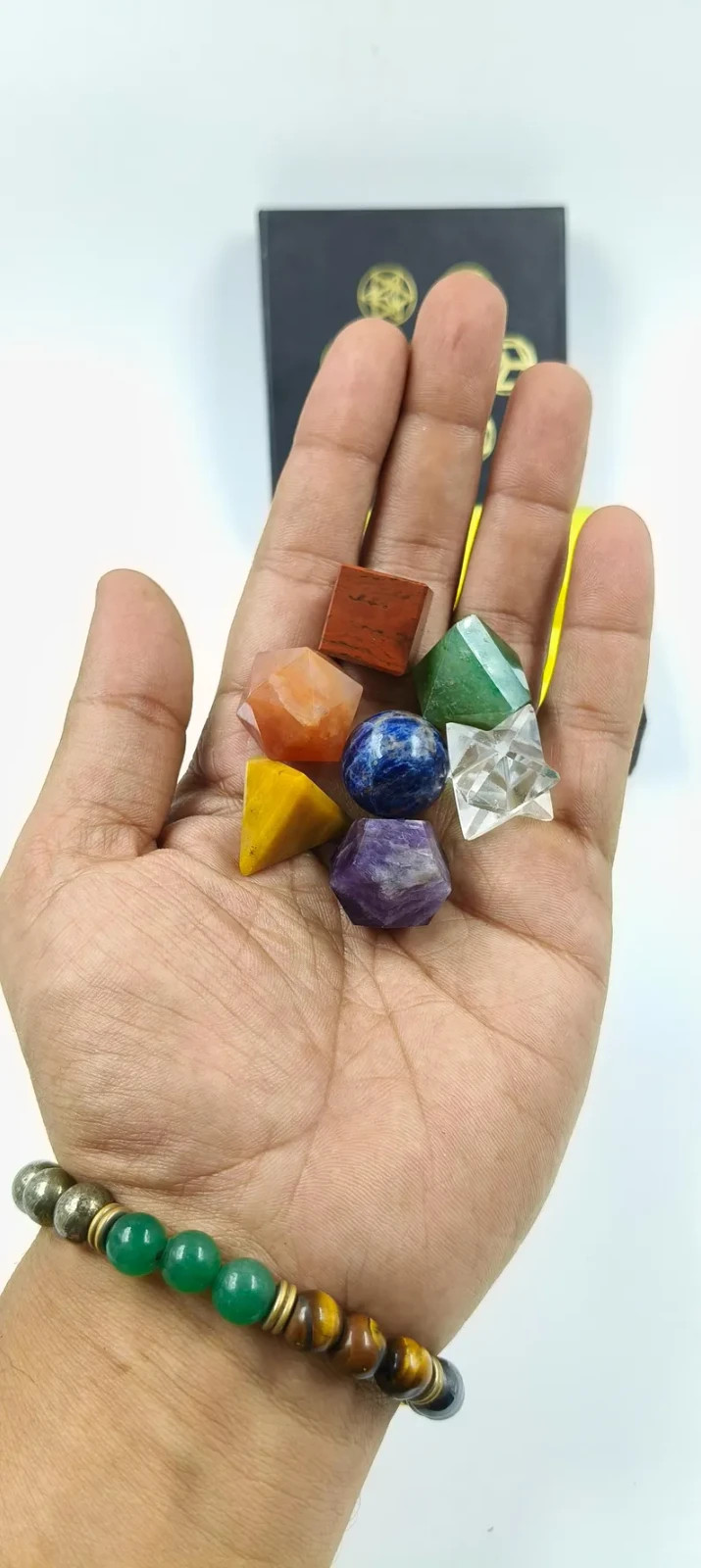 7 Chakra Sacred Geometry Crystal Set Natural Gemstone