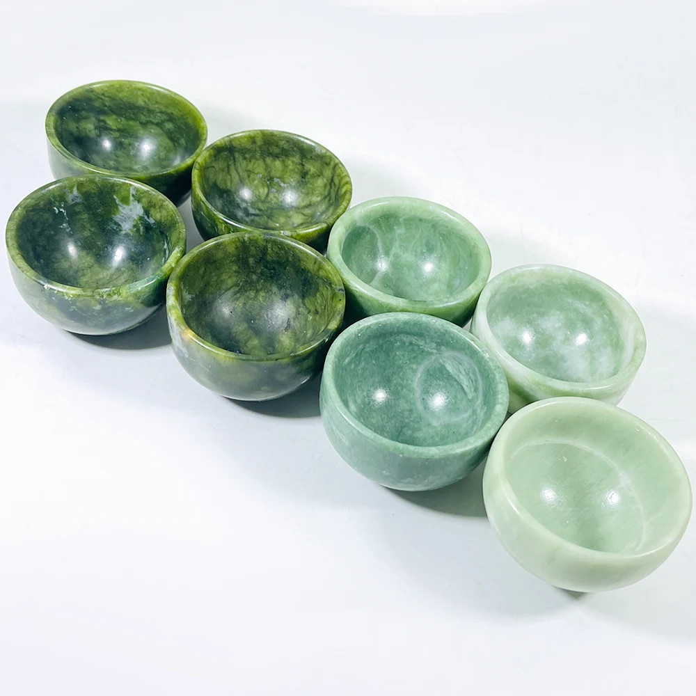1PC Natural Crystal Jade Bowl,Crystal Cup,Cauliflower Jade Bowl,Natural Crystal