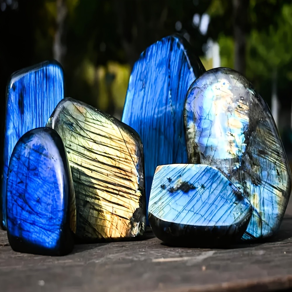 1.1-1.76LB Flash Labradorite Freeform Display Crystal Quartz Healing Decor Gift