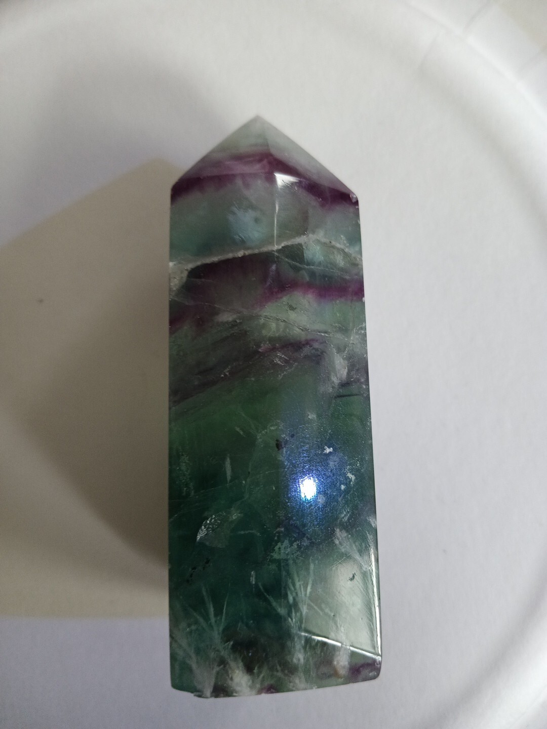Fluorite Healing Rainbow Crystal 3.5 Inches 10 Oz Tower Point