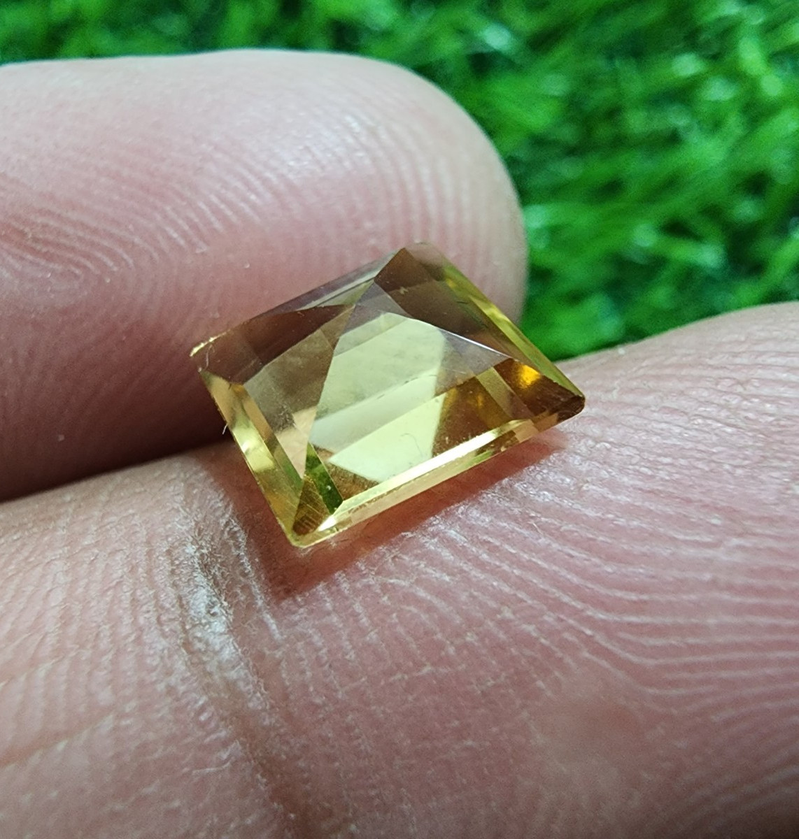 Superb Golden Citrine Topaz Loose Square Cut Gem 2.60Ct Natural Faceted Stone