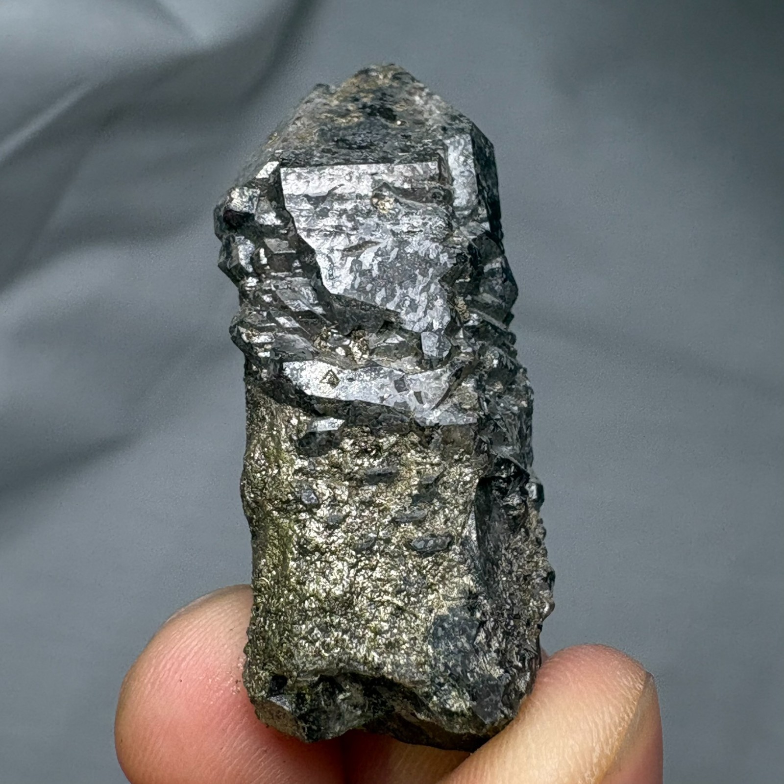 Natural Etched Flashy Point Rare Specimen Raw Mineral Healing with Acrylic Stand