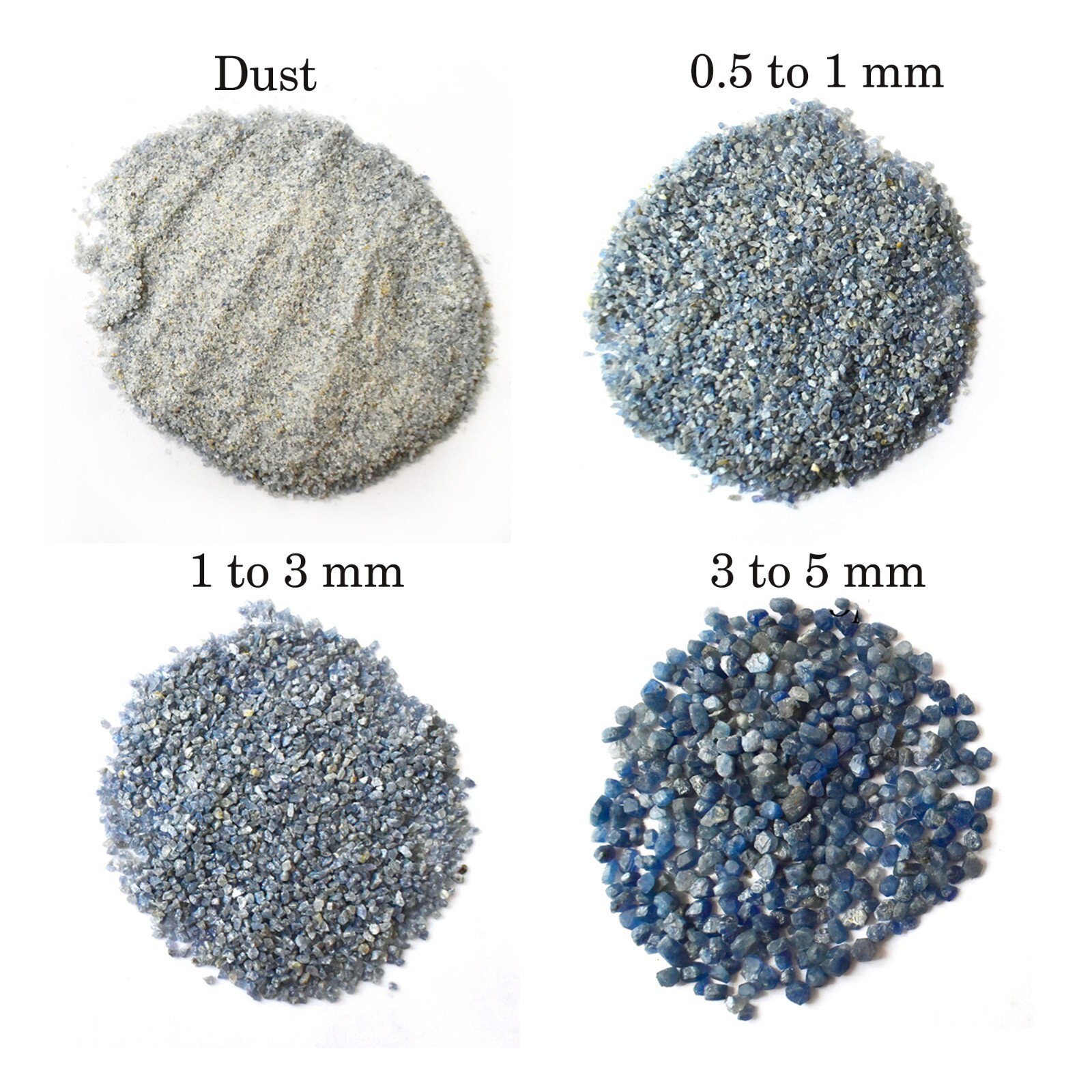 Natural Blue Sapphire Raw Rough Loose Beads Crushed Powder September birthstone
