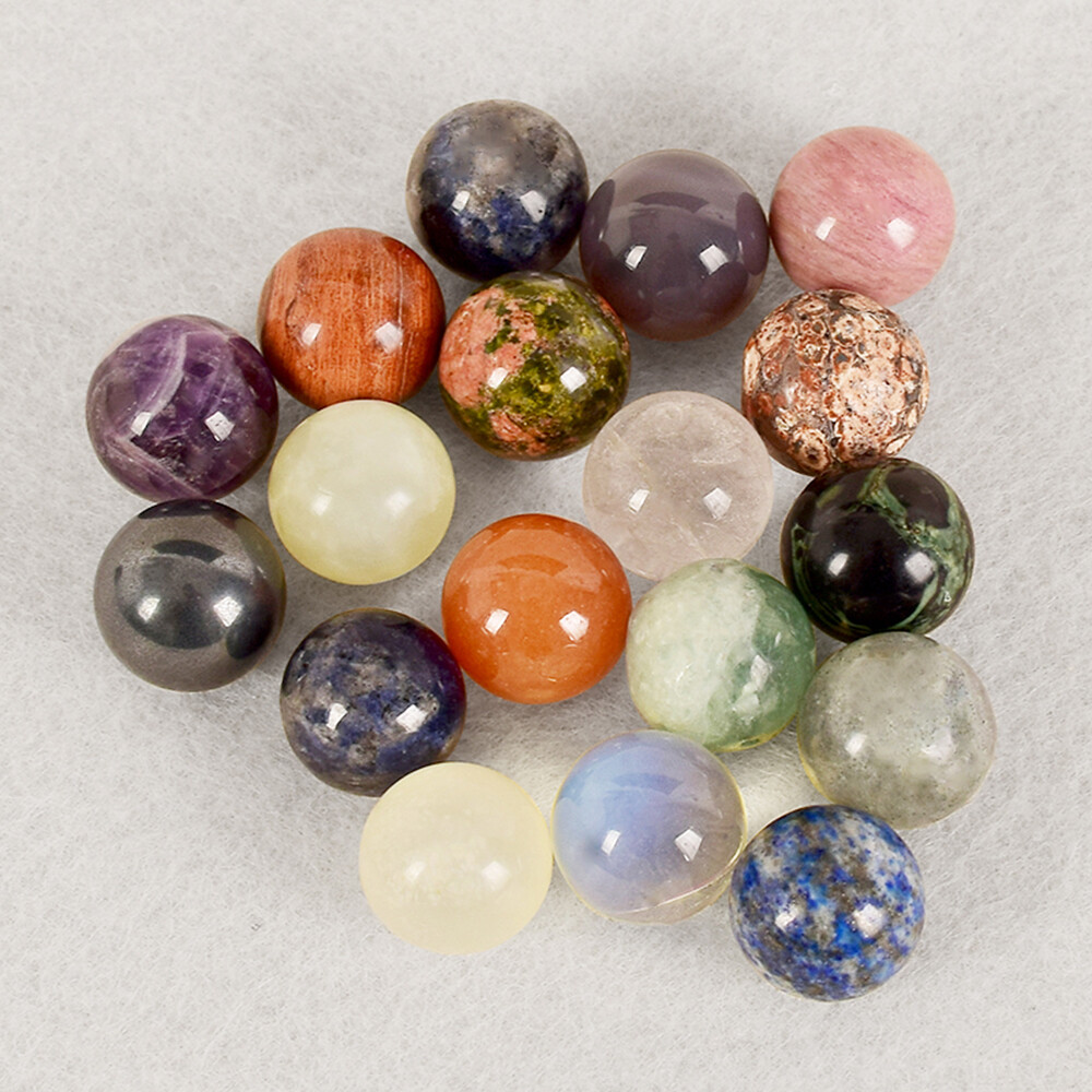 20MM Natural Crystal Sphere Round Ball Gemstone Healing Globe Chakra Palm Stone