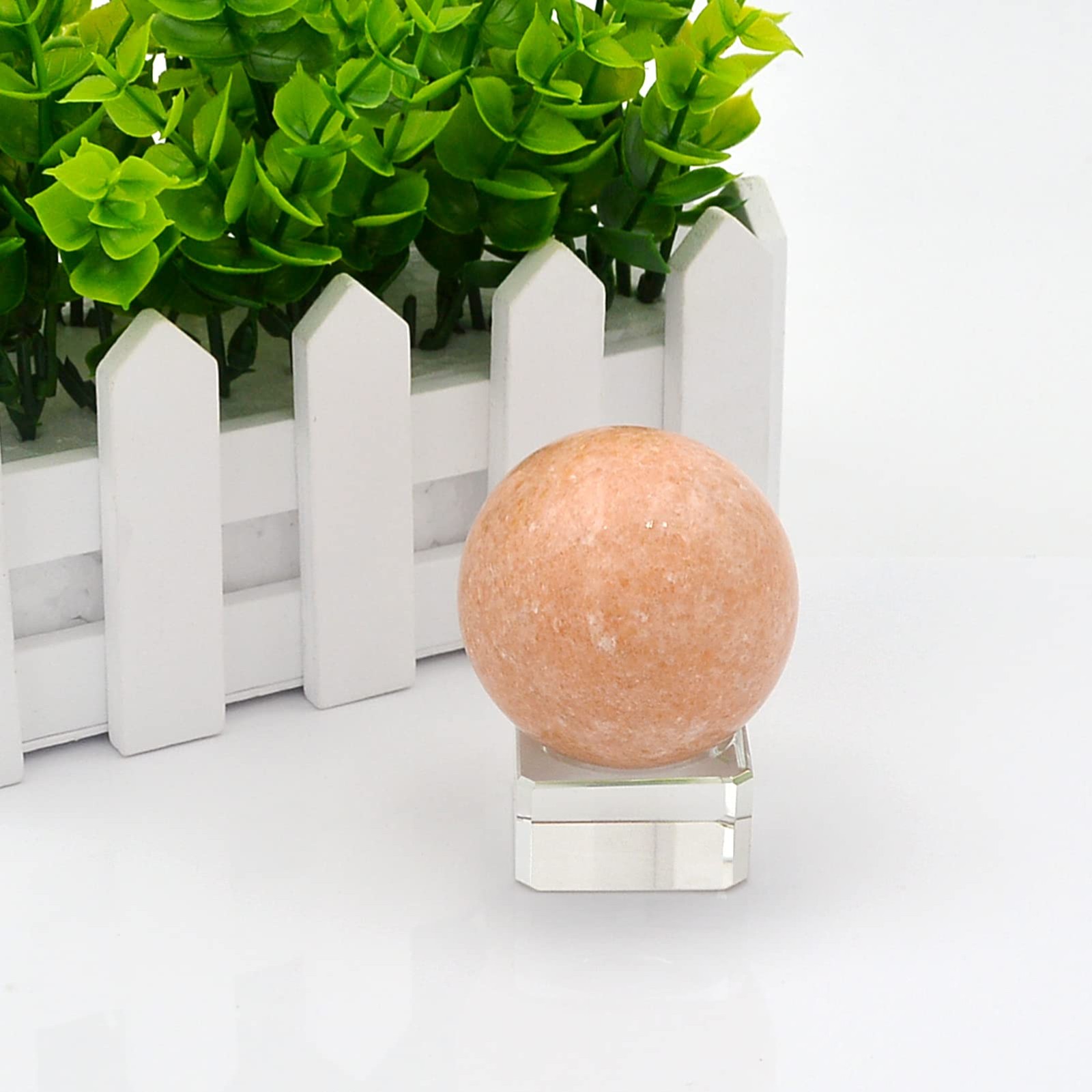 A Pair 35mm Square Crystal Ball Stand, Clear Crystal Base Display 60mm to 90m…