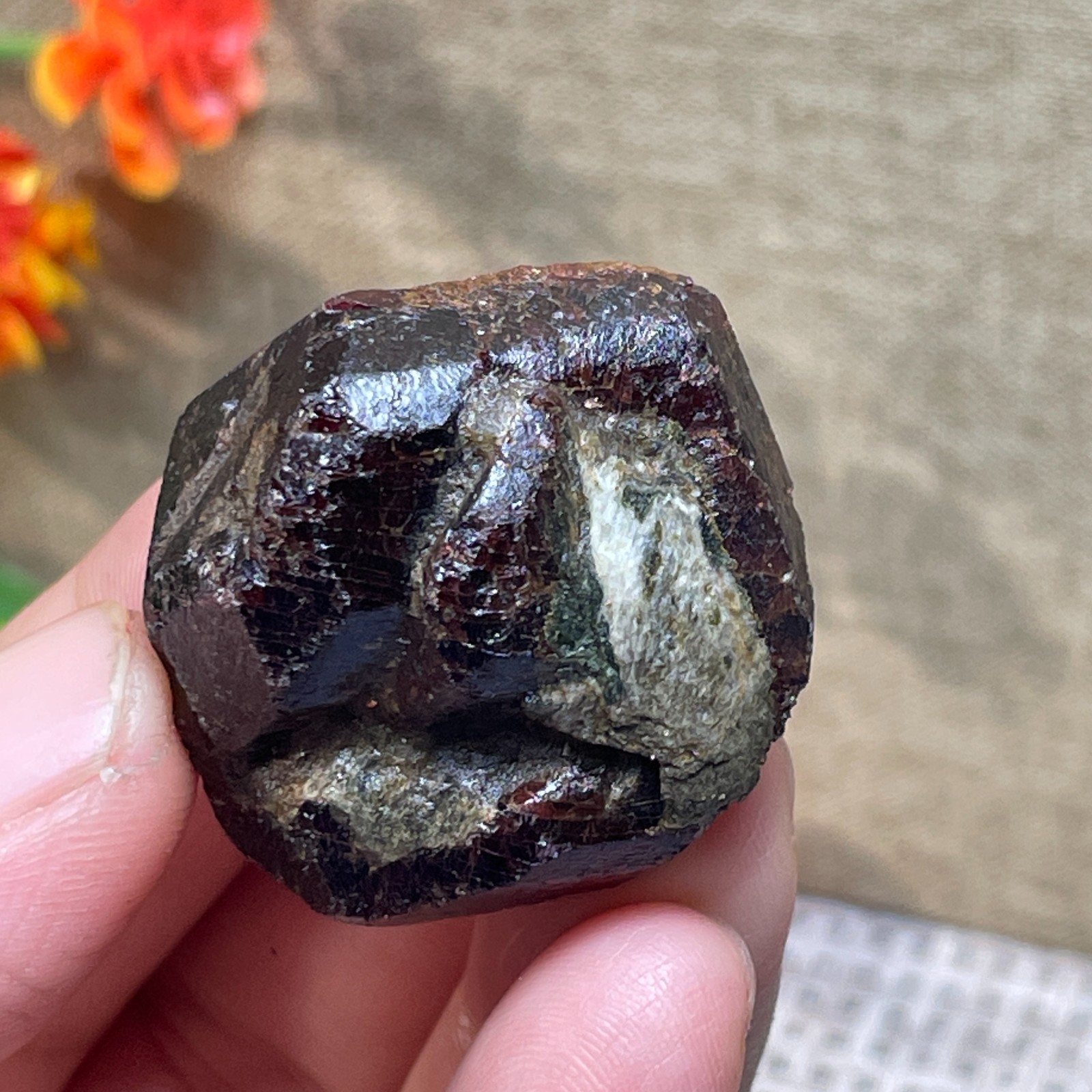 Top Red Garnet Crystal gemstone rough stone mineral specimen 38g A13