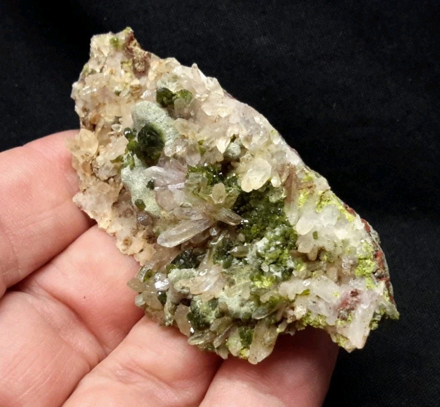 2.75″ EPIDOTE on QUARTZ from the Mibladen Mining District, Khénifra, Morocco